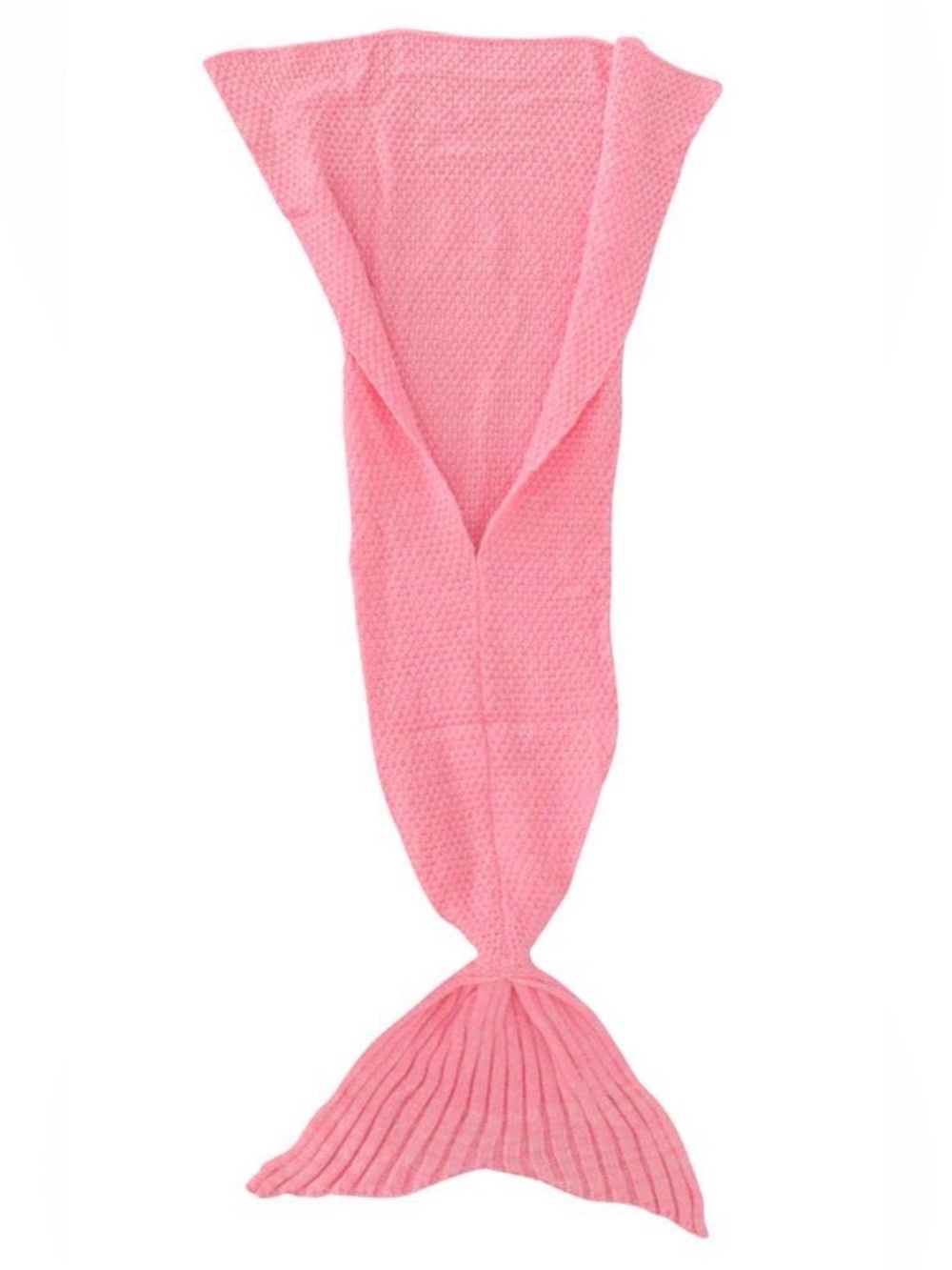 Pink Mermaid Knit Kids One-Piece Blanket